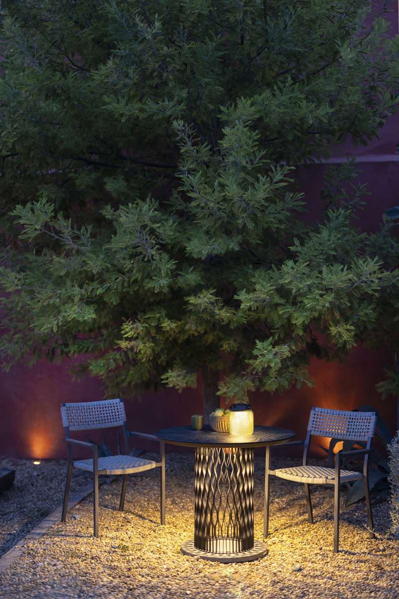 Tabouret tressé RANCHO – gris espace grafito – Image 3
