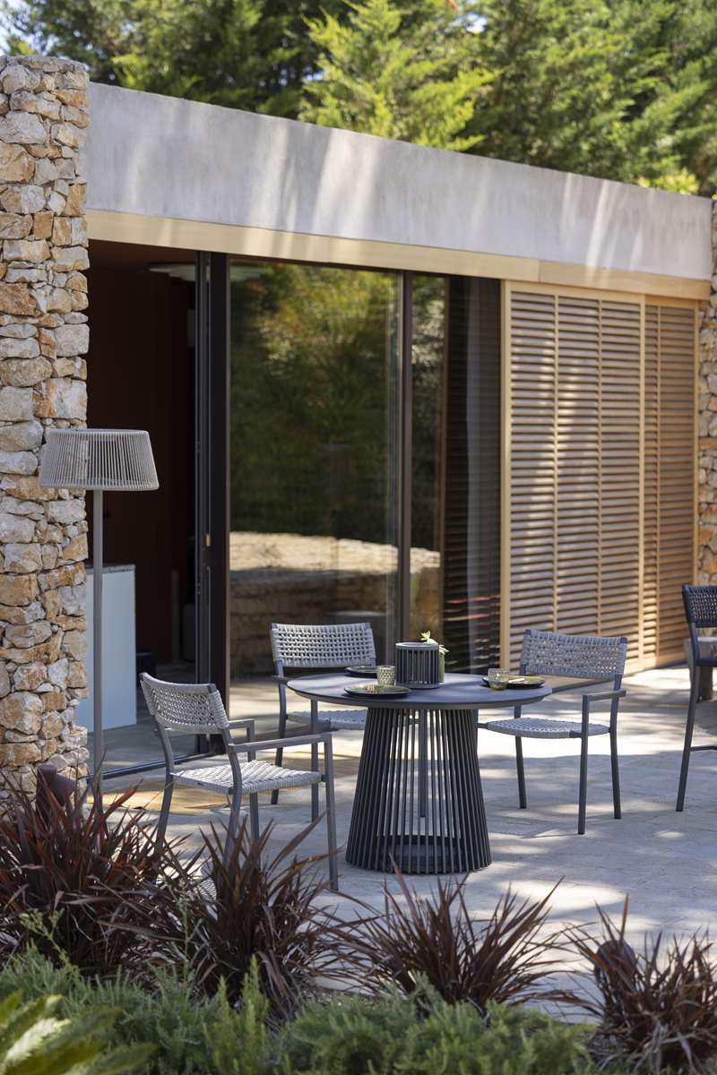 Tabouret tressé RANCHO – gris espace grafito – Image 5
