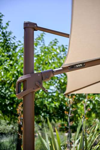 Parasol excentré LED – corten cappucino – Image 9
