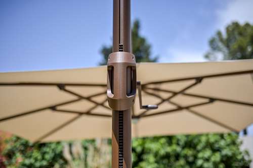 Parasol excentré LED – corten cappucino – Image 2