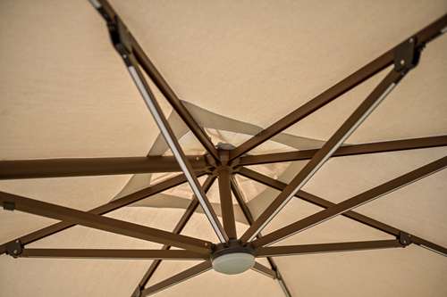 Parasol excentré LED – corten cappucino – Image 3