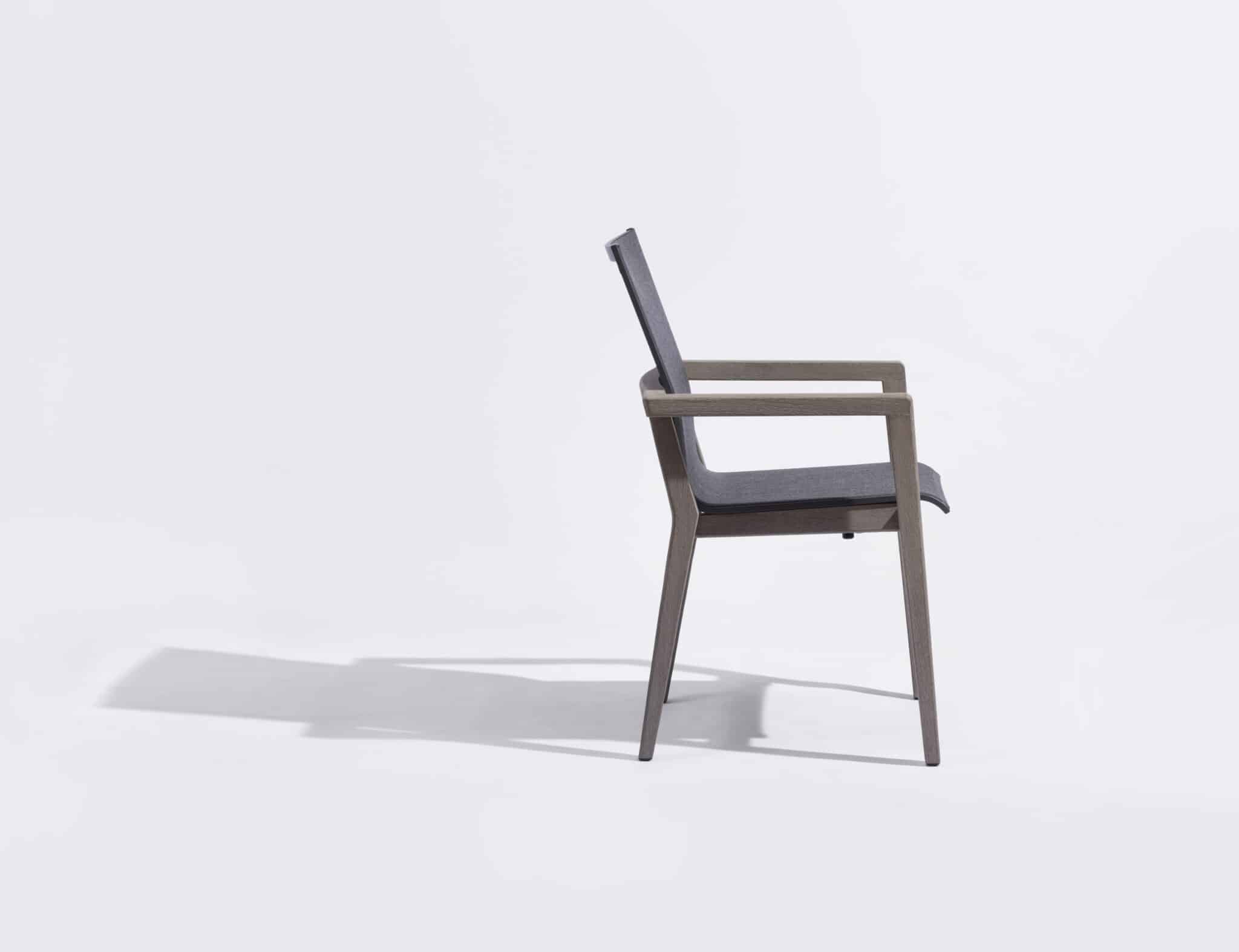 Fauteuil empilable COPENHAGUE – Toile tissée graphite – Image 5