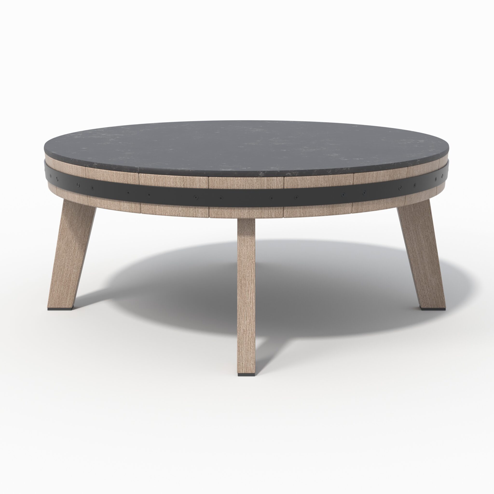Table basse BARREL Ø80 – céramique gris anthracite – Image 3