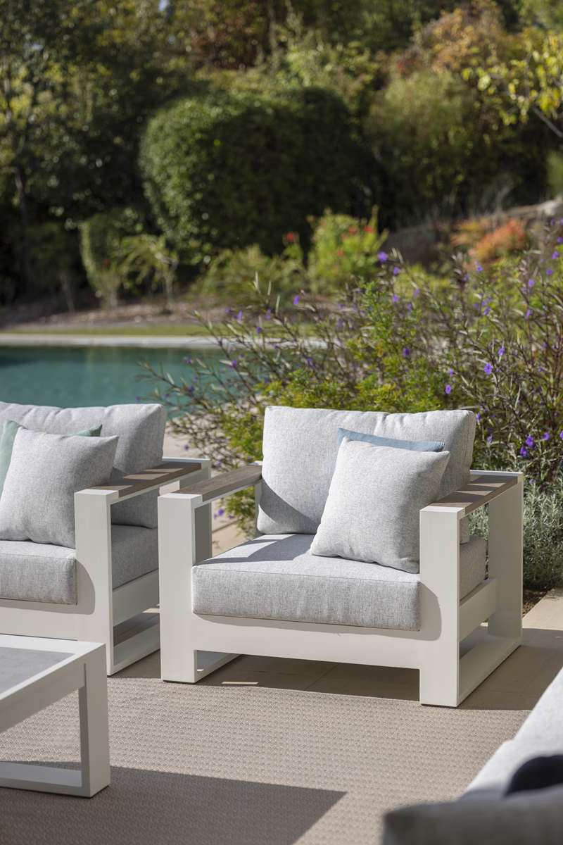 Table basse céramique XL RANCHO – blanc béton ciré – Image 3
