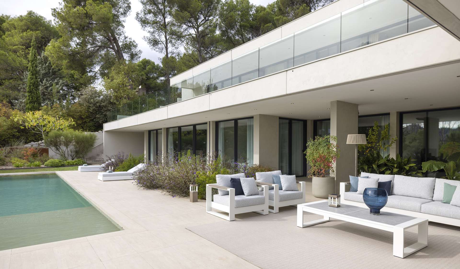 Canapé 3 places RANCHO – blanc gris chiné – Image 11
