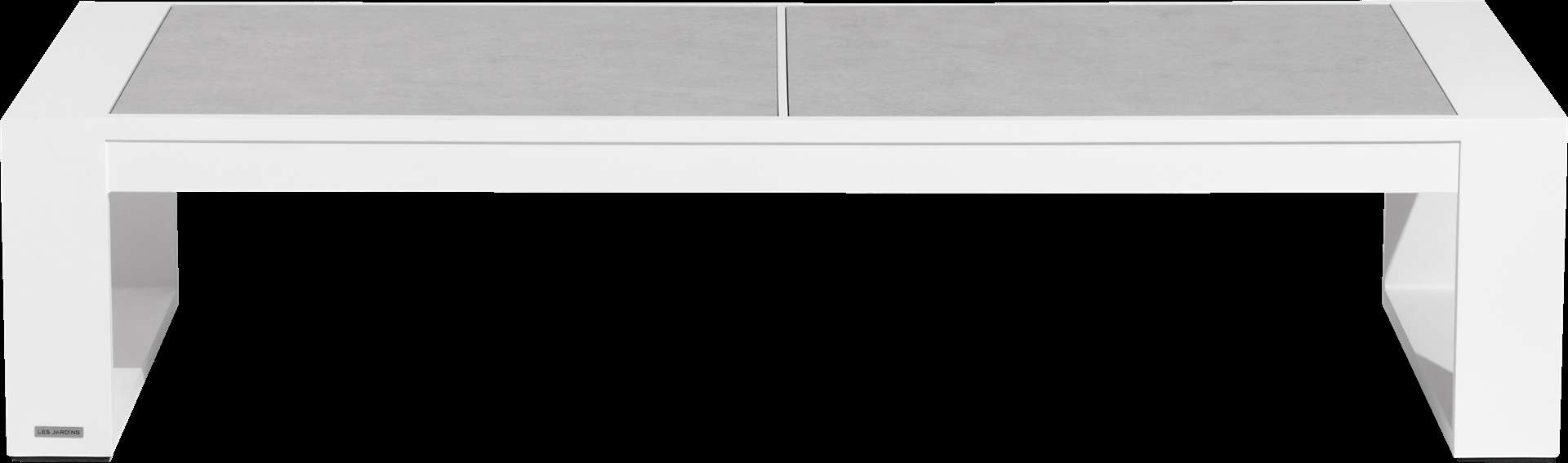 Table basse céramique XL RANCHO – blanc béton ciré – Image 5