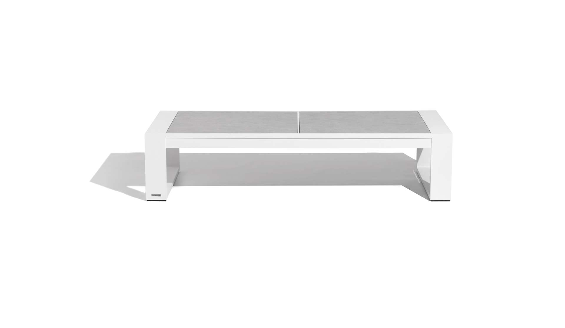 Table basse céramique XL RANCHO – blanc béton ciré – Image 6