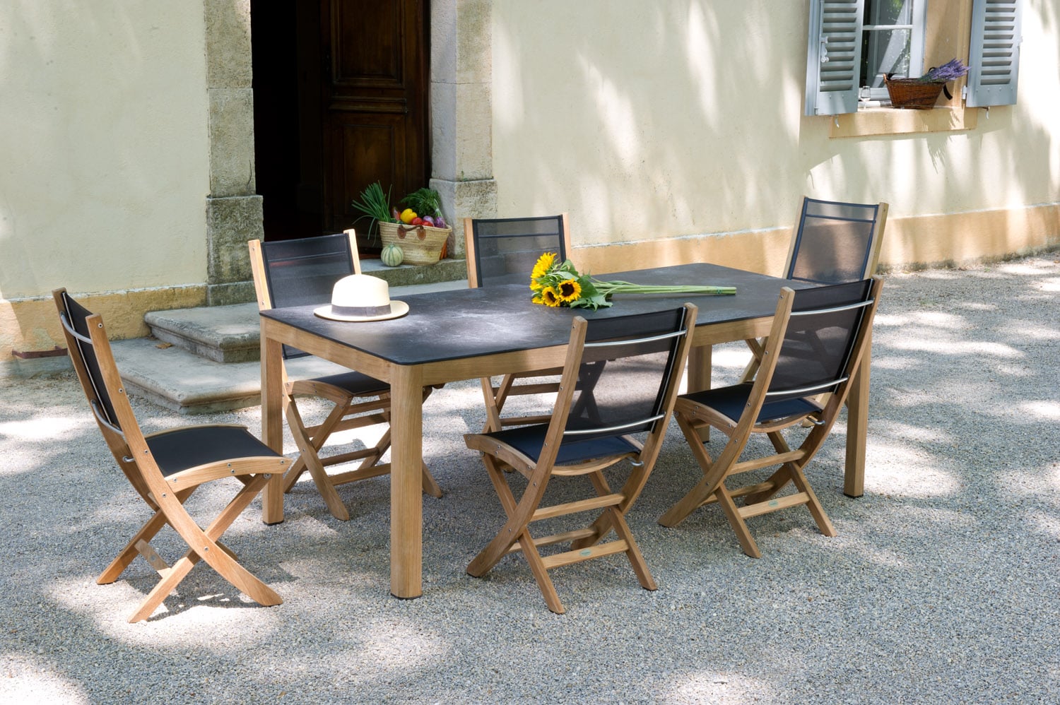Table ronde HPL TEKURA – ardoise – Image 4
