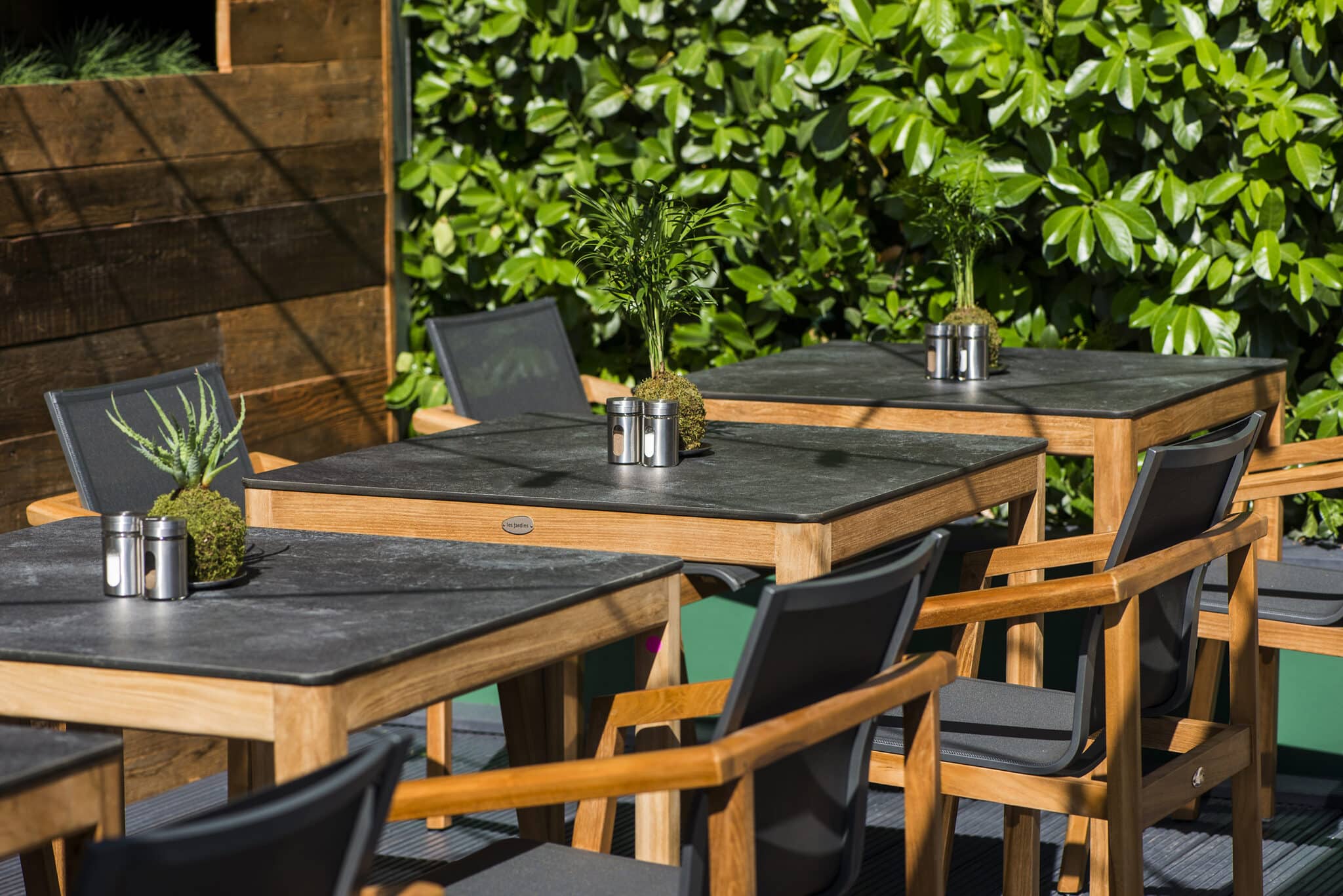 Table bistro HPL TEKURA – ardoise – Image 2