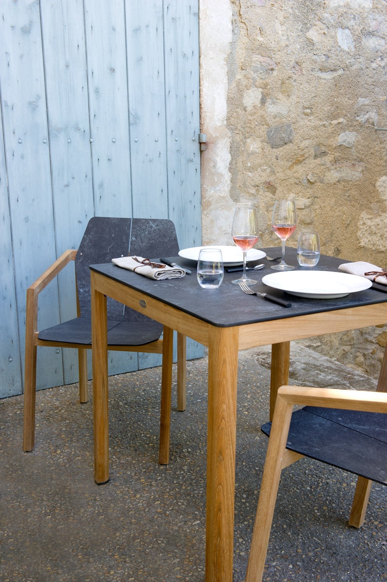 Table bistro HPL TEKURA – ardoise – Image 3