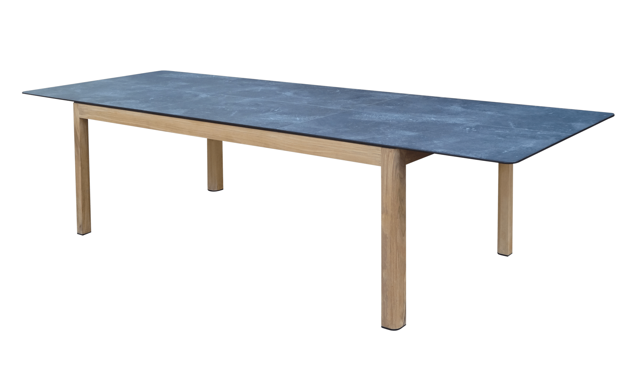 Table extensible HPL avec allonge papillon TEKURA – ardoise – Image 4