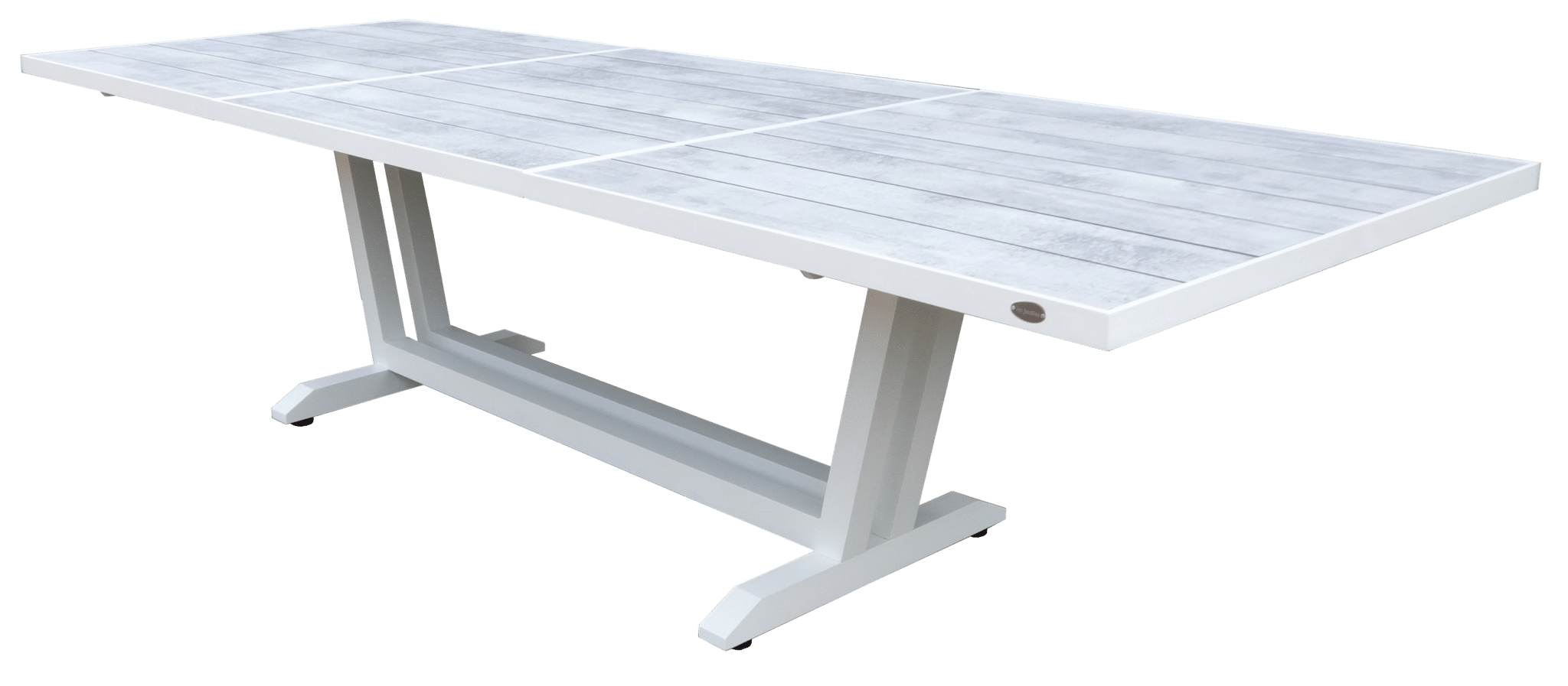 Table extensible HPL plateau latté AMAKA – blanc béton ciré – Image 10