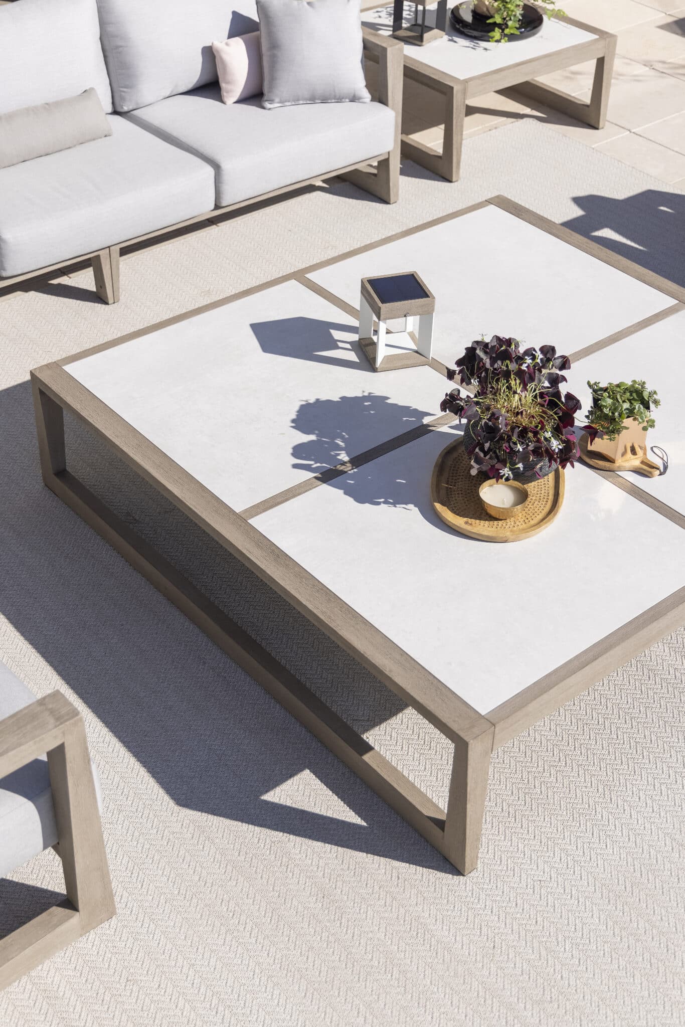 Table basse SKAAL XXL – Céramique blanche tadelakt – Image 2