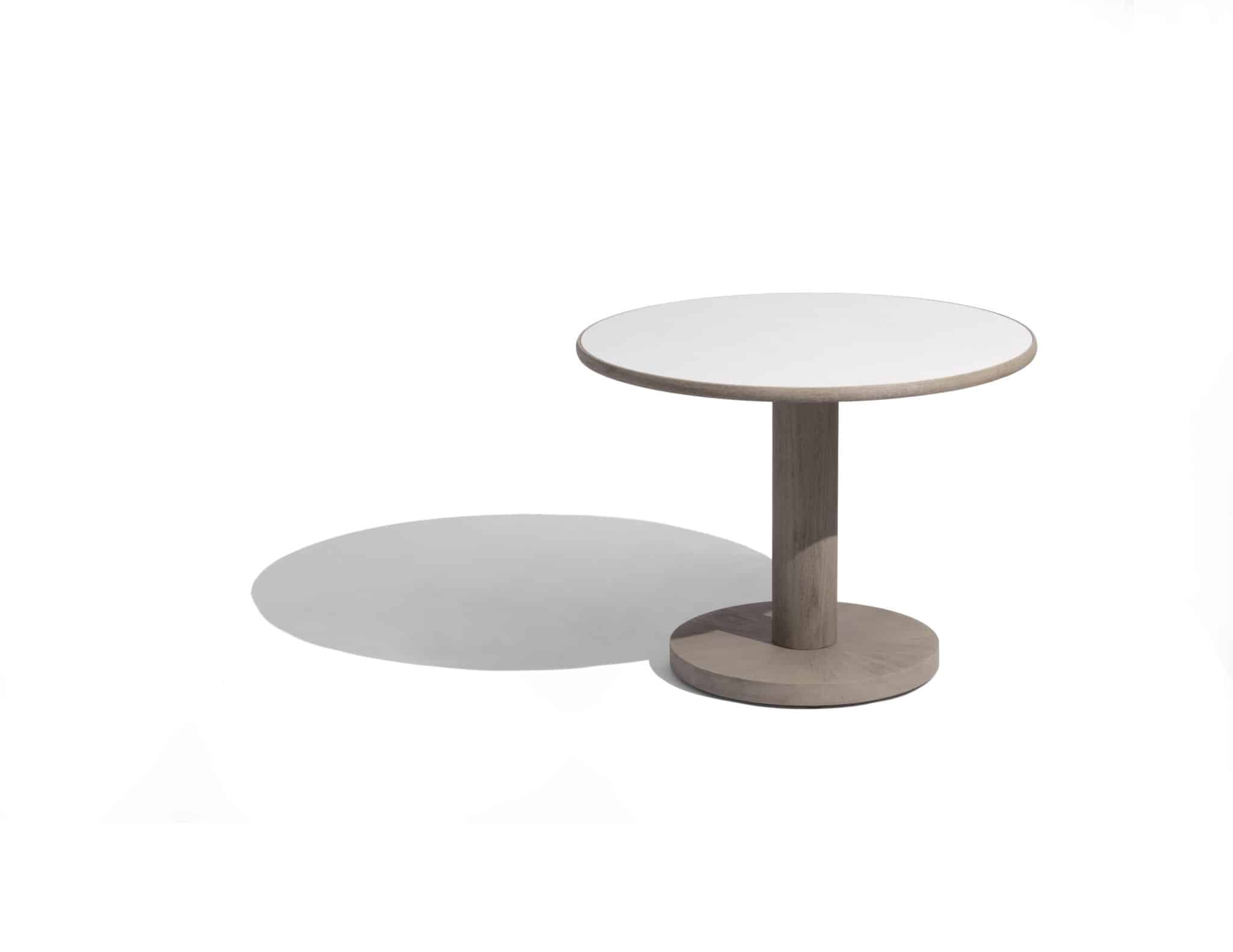 Table ronde COPENHAGUE Ø100 – Céramique blanc béton – Image 3