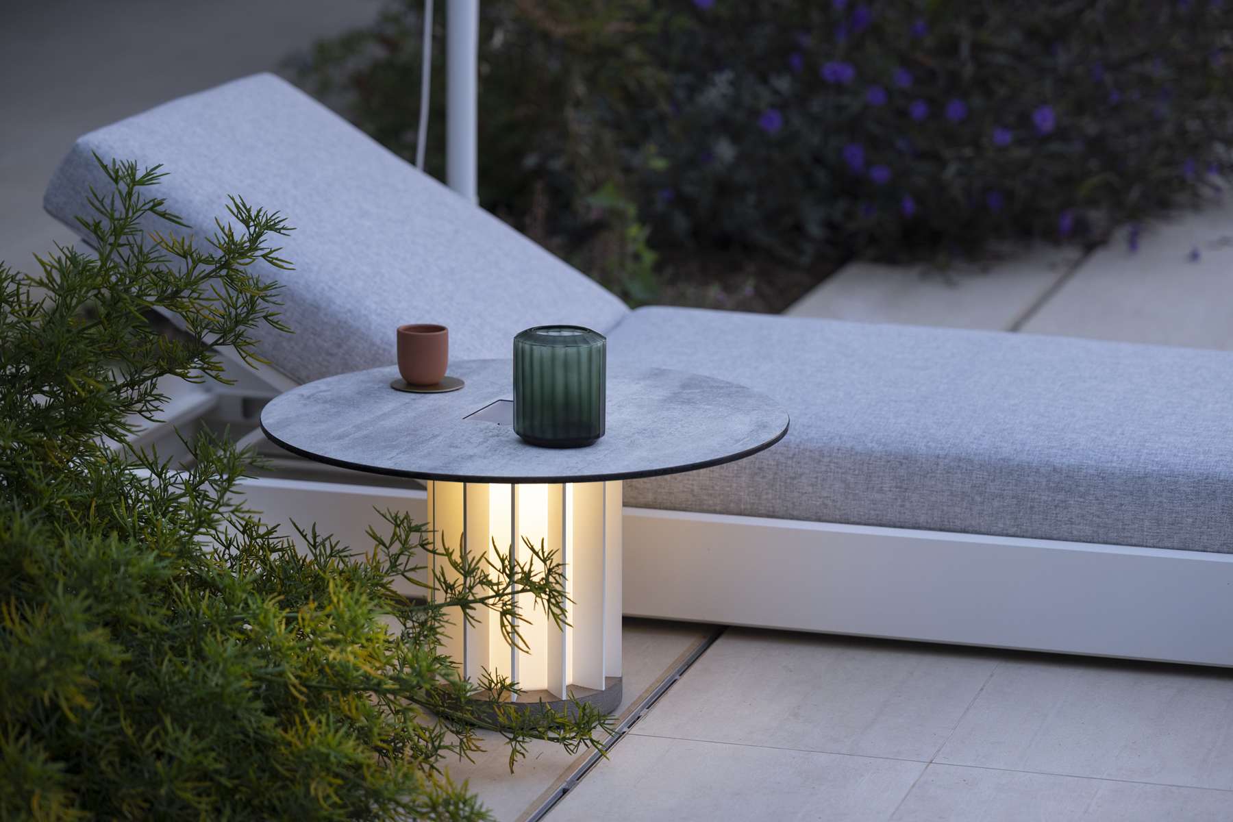 Lit simple de jardin RANCHO – blanc gris chiné – Image 17