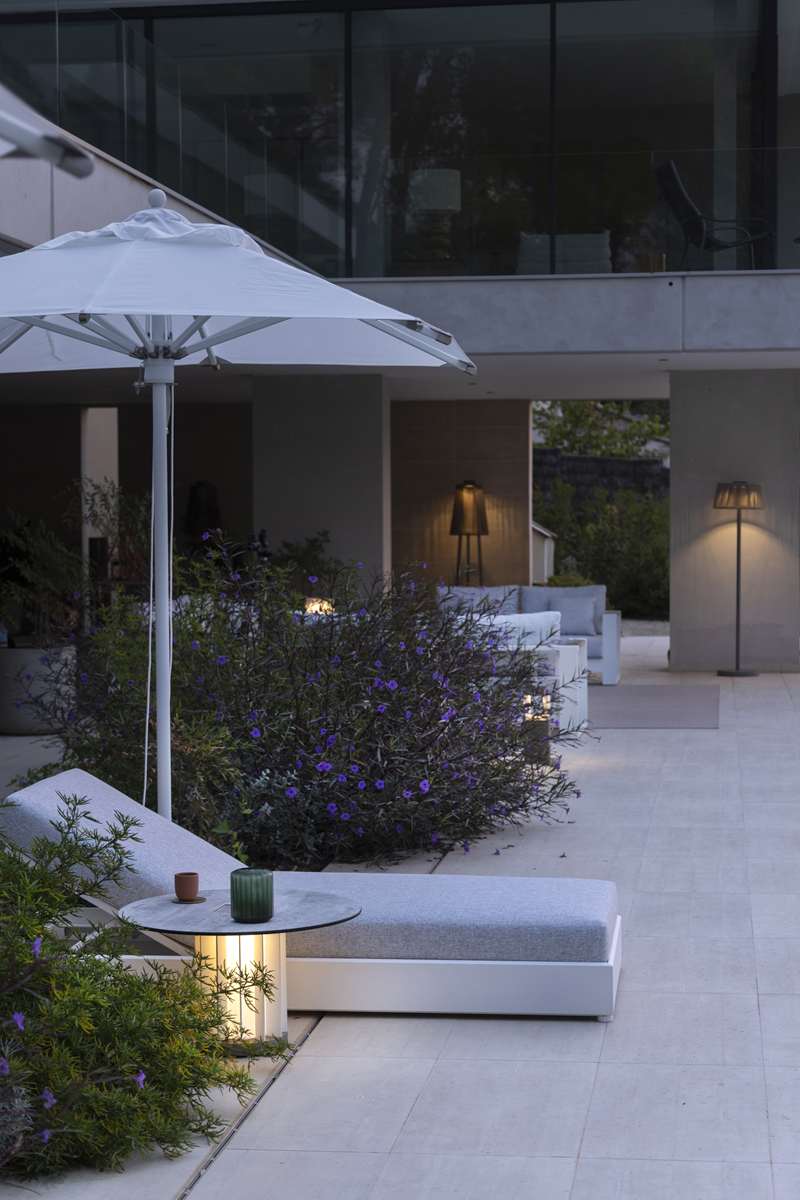 Lit simple de jardin RANCHO – blanc gris chiné – Image 18