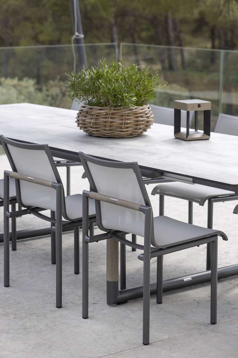 Table extensible BASTINGAGE – béton ciré gris espace – Image 4