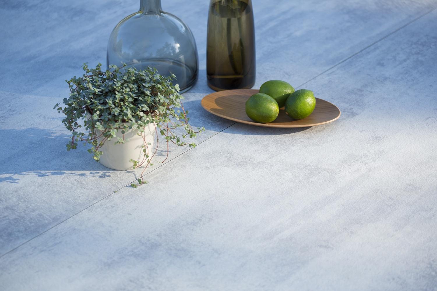 Table basse HPL BASTINGAGE – blanc béton ciré blanc – Image 3