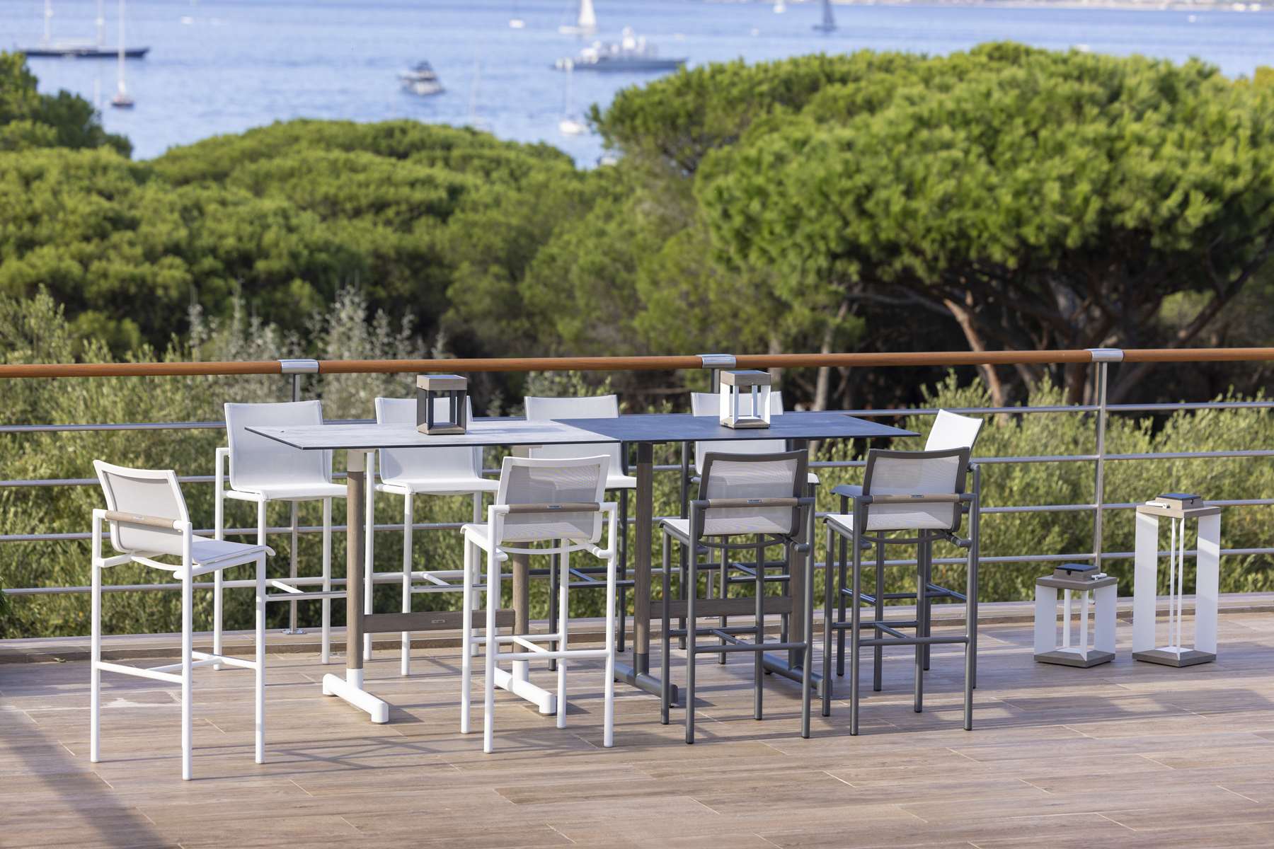 Pied table haute BASTINGAGE double – blanc – Image 5
