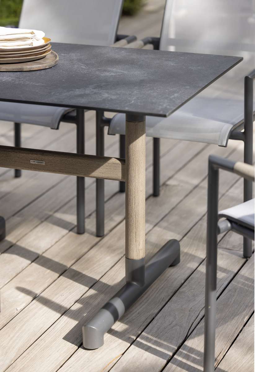 Pied table BASTINGAGE double bistro – gris espace – Image 5
