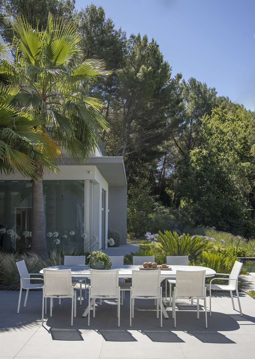 Table extensible HPL SAGAMORE – blanc béton ciré – Image 11