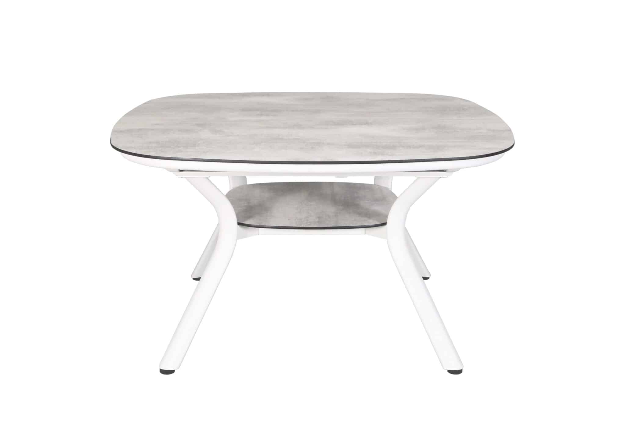 Table carrée extensible HPL SAGAMORE – blanc béton ciré – Image 8
