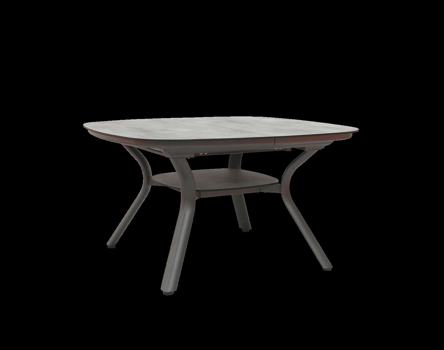 Table carrée extensible HPL SAGAMORE – gris espace béton ciré – Image 7