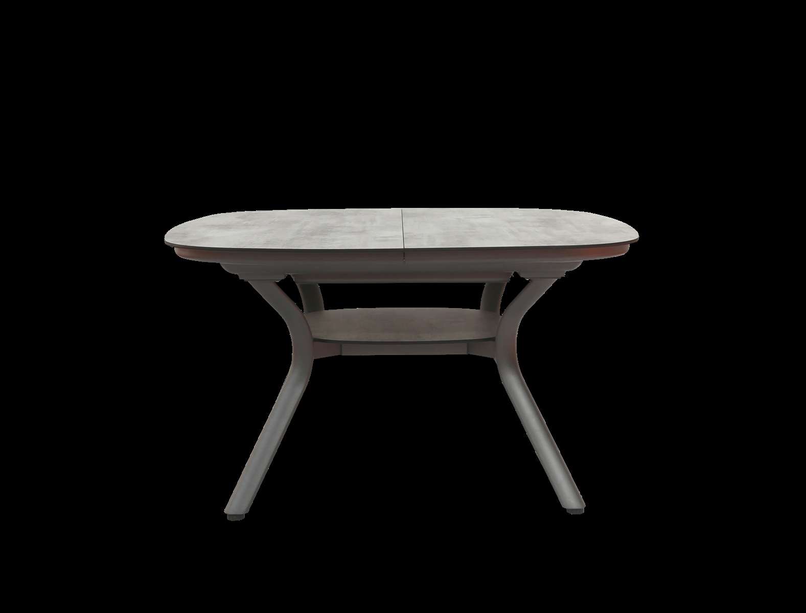 Table carrée extensible HPL SAGAMORE – gris espace béton ciré – Image 2