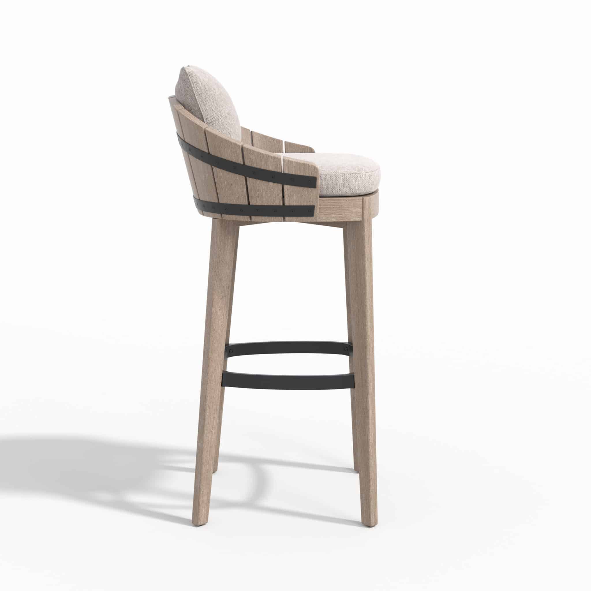 Tabouret BARREL – Ateja Bay gris chiné – Image 3