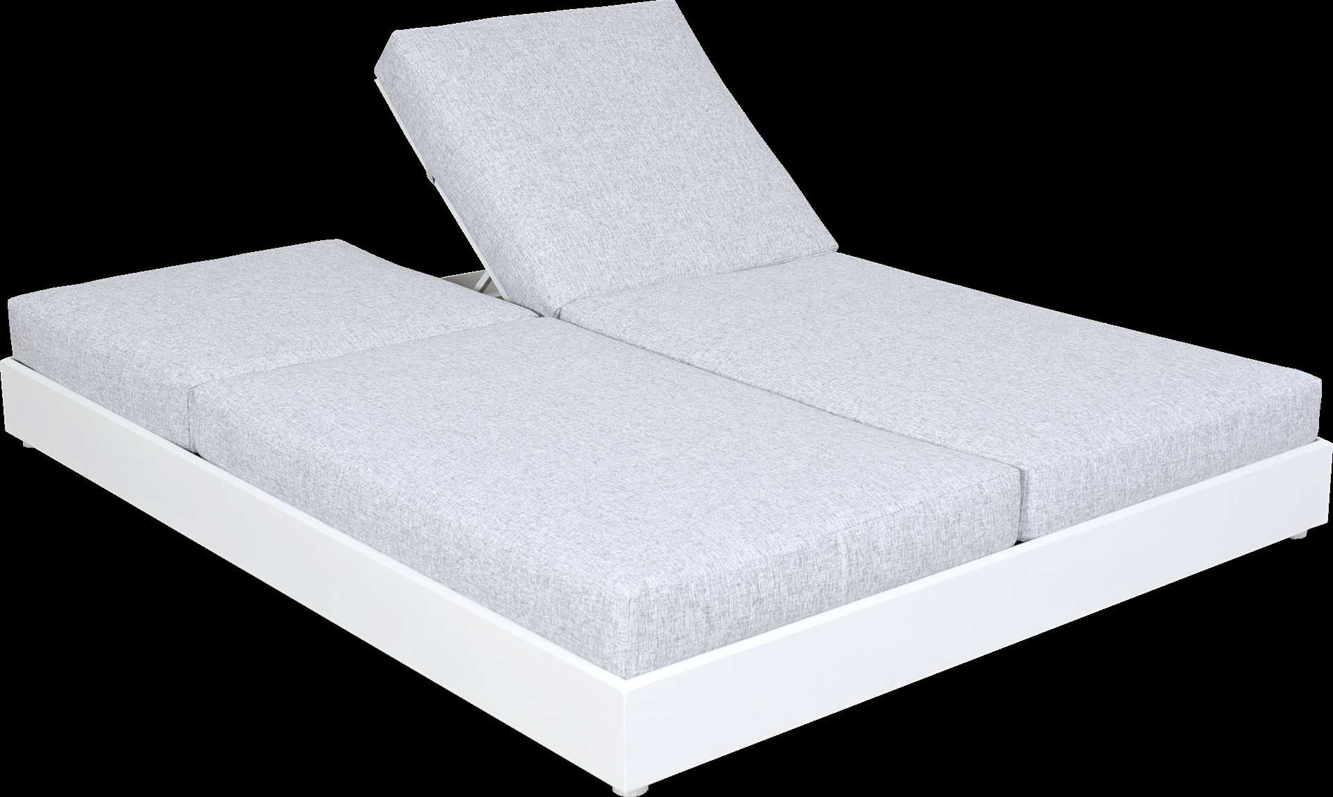 Lit double de jardin RANCHO – blanc gris chiné – Image 10