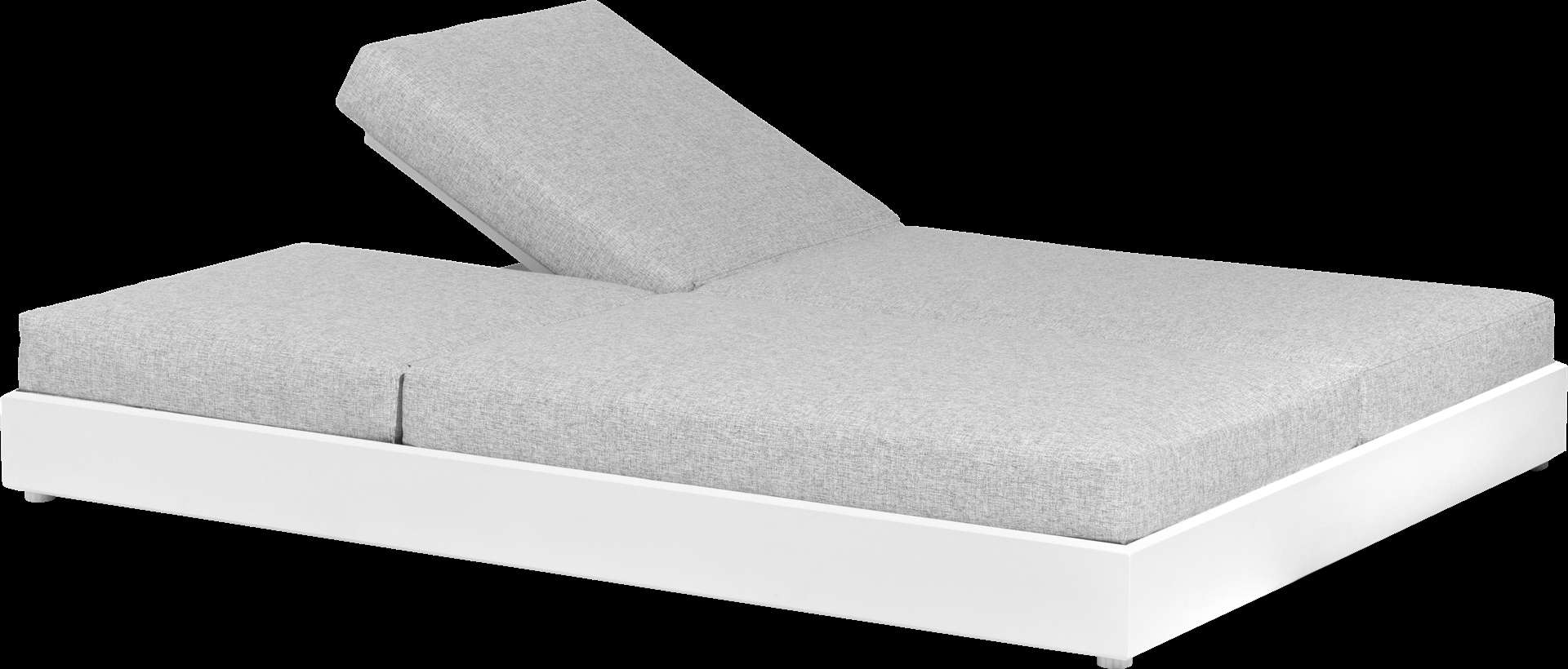 Lit double de jardin RANCHO – blanc gris chiné – Image 3