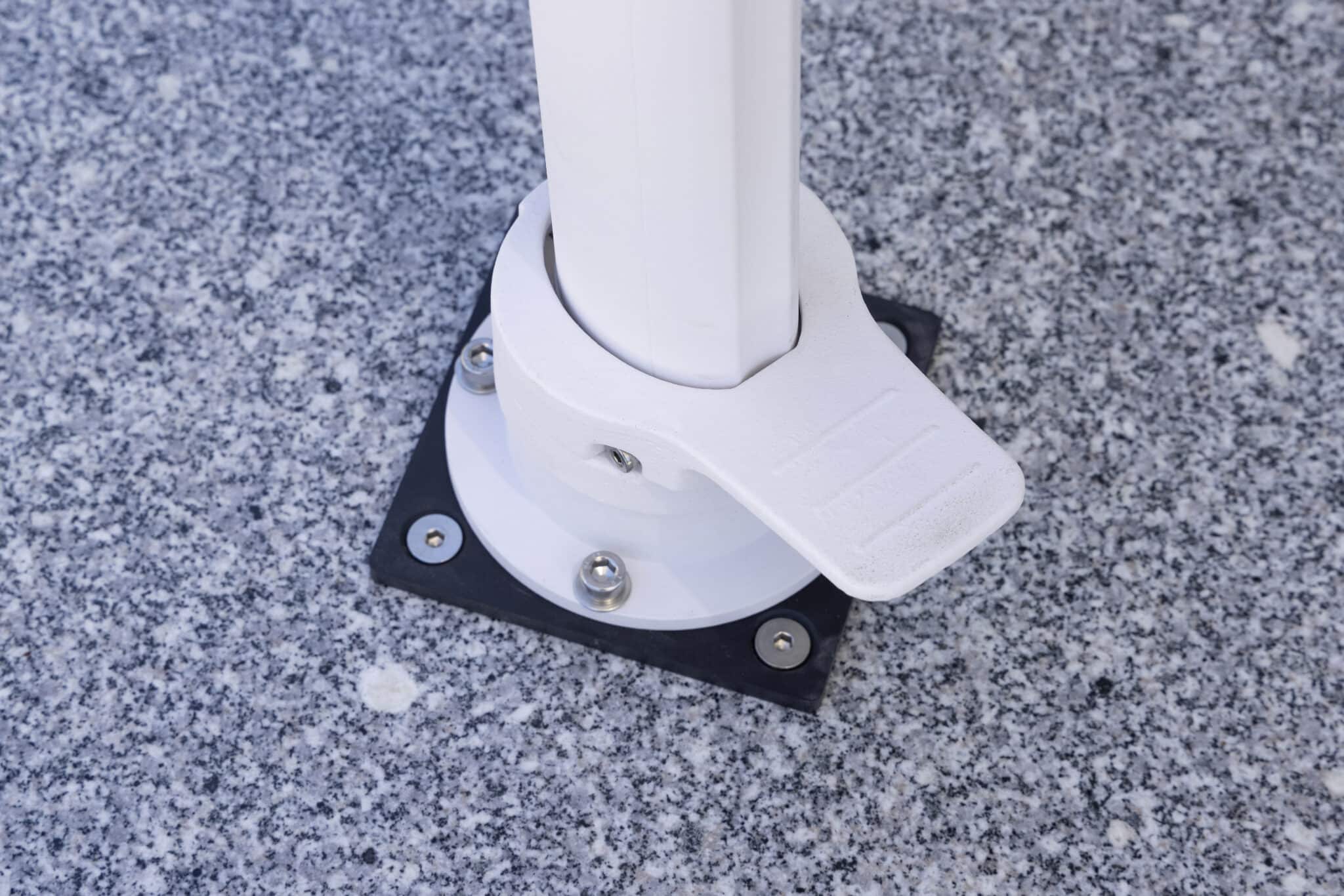 Parasol excentré 3x3 – aluminium blanc – Image 4
