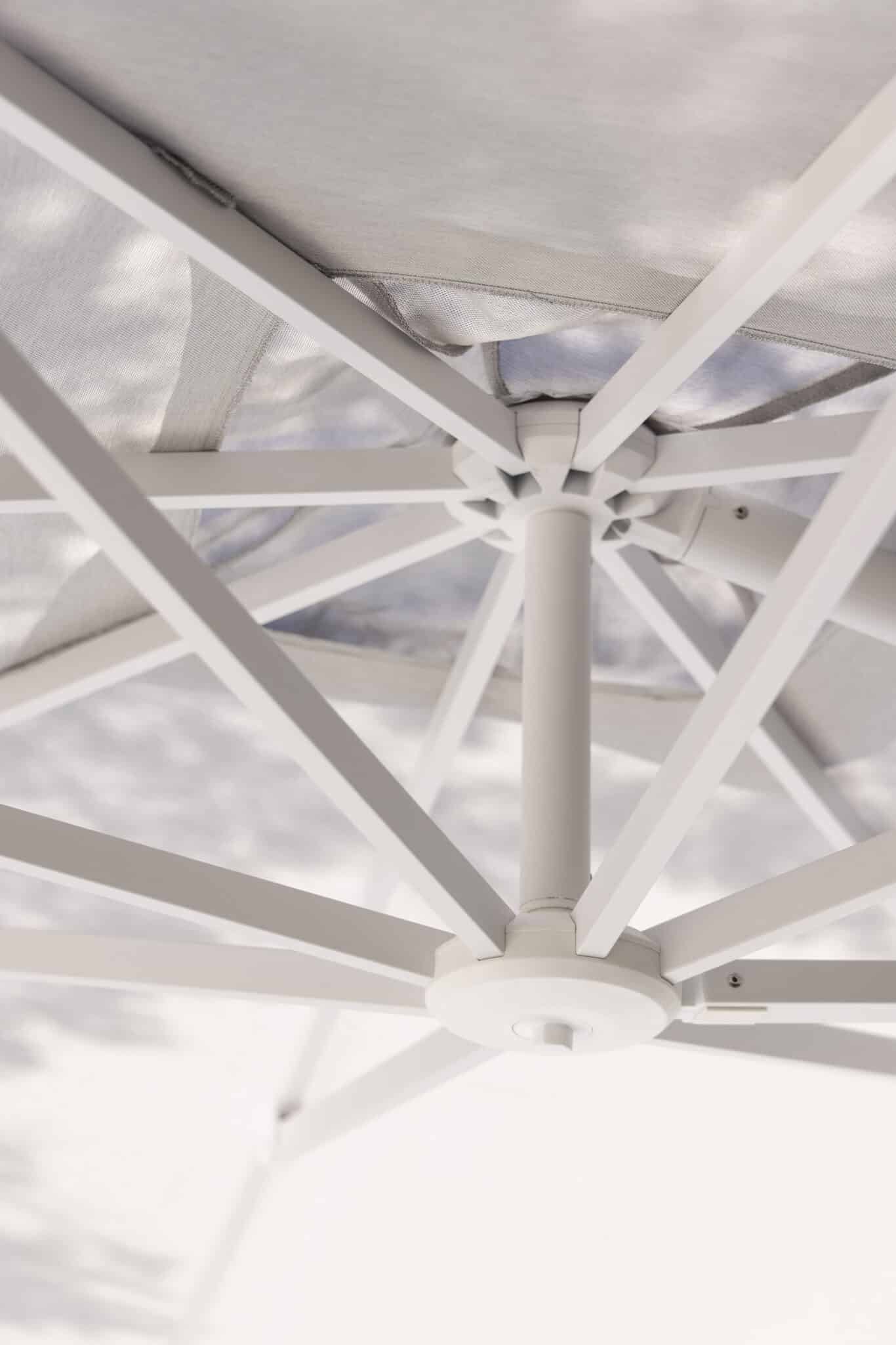 Parasol excentré 3x3 – aluminium blanc – Image 2