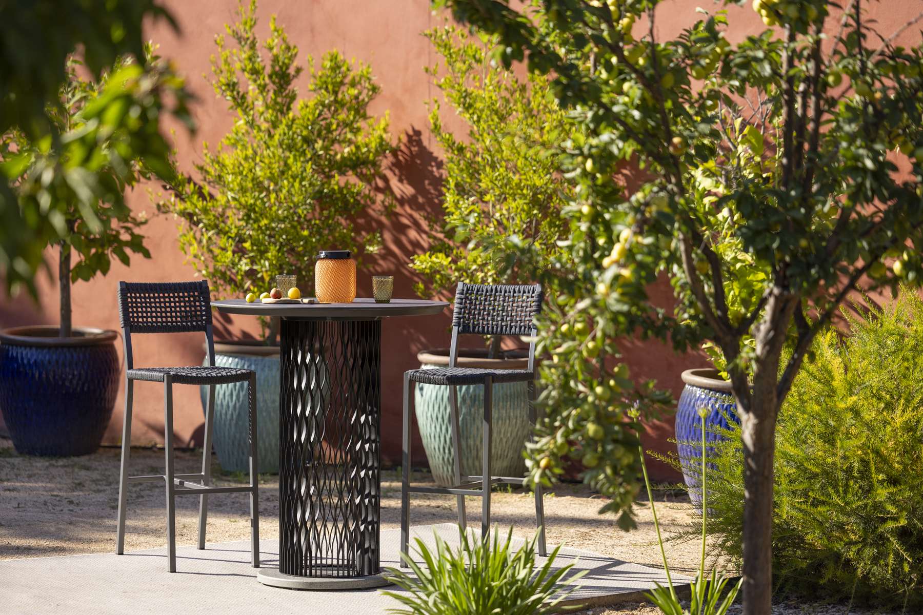 Tabouret tressé RANCHO – gris espace grafito – Image 13
