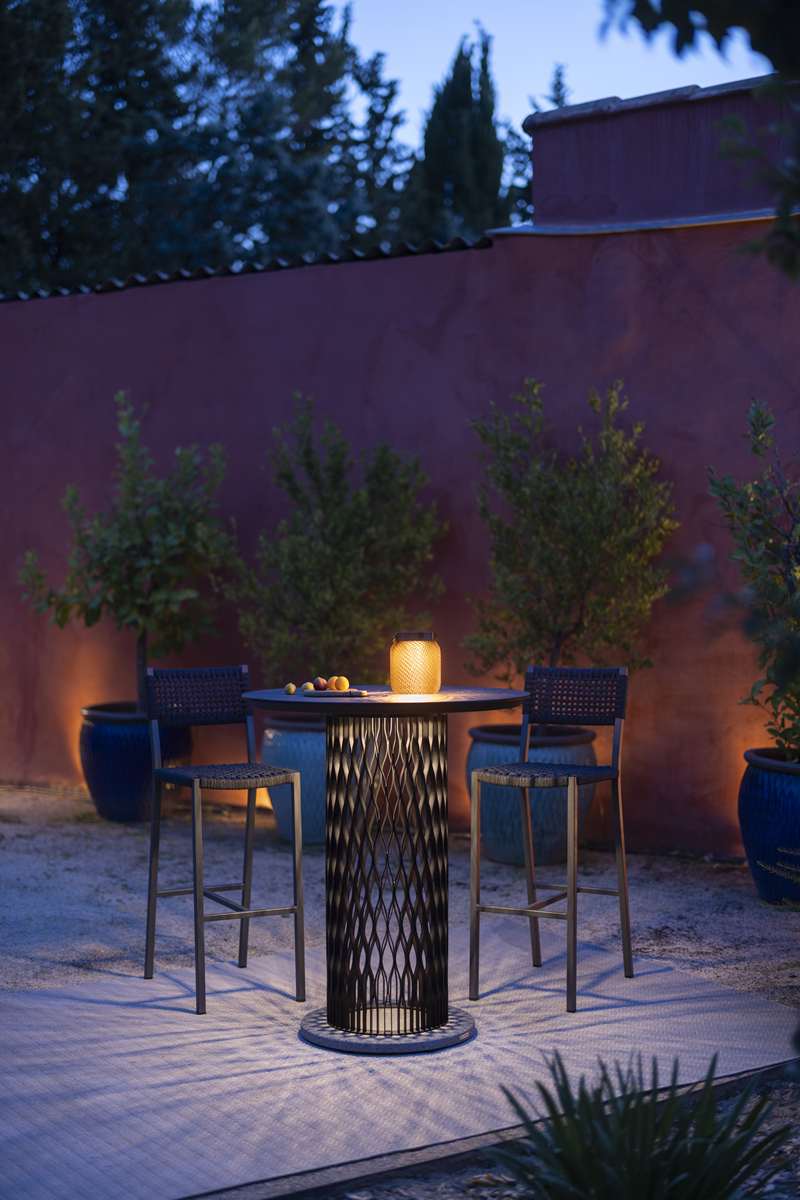 Tabouret tressé RANCHO – gris espace grafito – Image 12